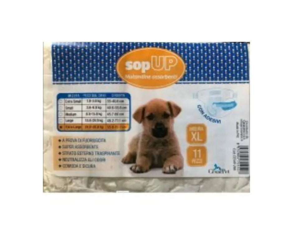 Cesarpet Sop Up Mutandine assorbenti Mis. XL 11pz per Cani - Animaliapet