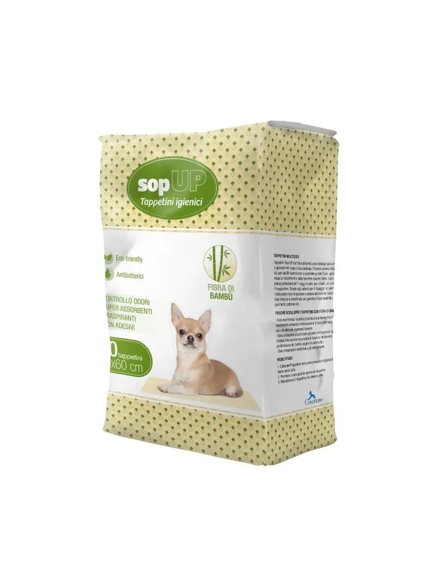 Sop Up Tappetini Igienici Fibra di Bambù Cani 60x60 30pz - Animaliapet