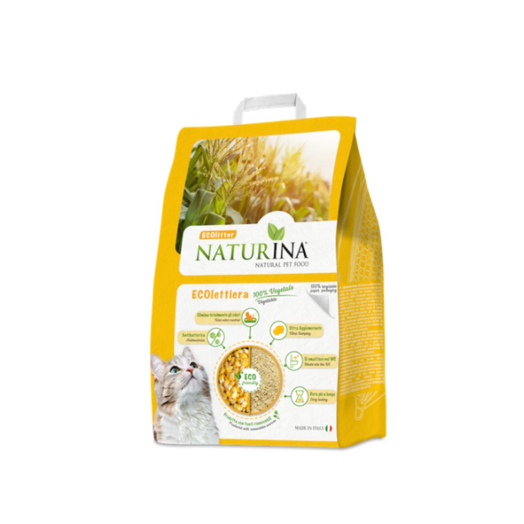 Naturina Ecolitter Lettiera Naturale 2,85kg per Gatti - Animaliapet