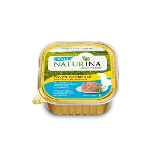 Naturina Easy Pollo e Verdurine 150g Vaschetta per Cani - Animaliapet