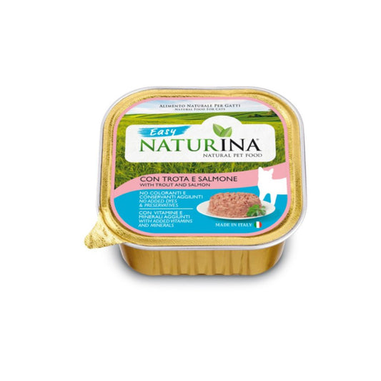 Naturina Easy Trota e Salmone 100g Vaschetta per Gatti - Animaliapet