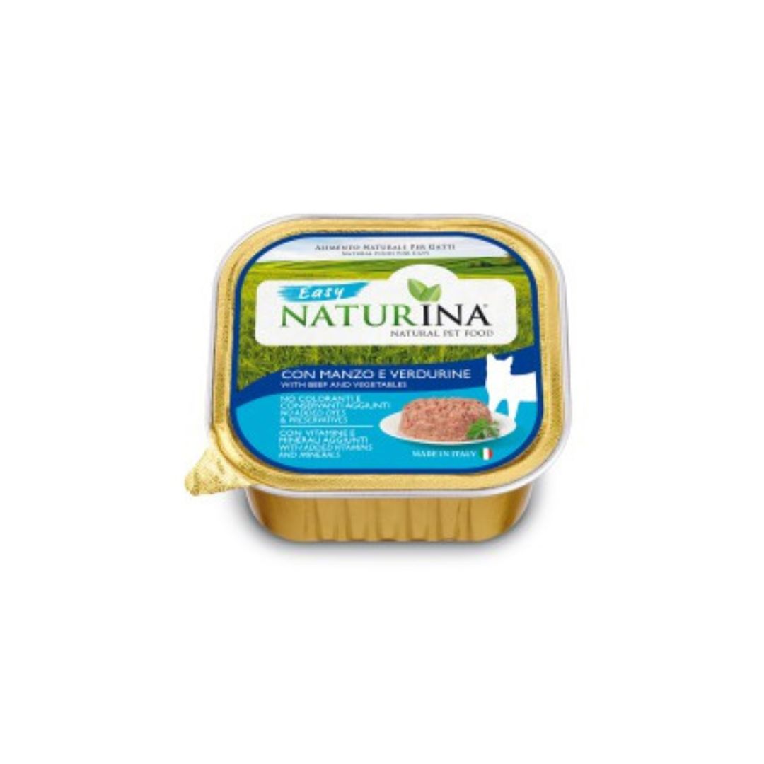 Naturina Easy Manzo e Verdurine 100g Vaschetta per Gatti - Animaliapet