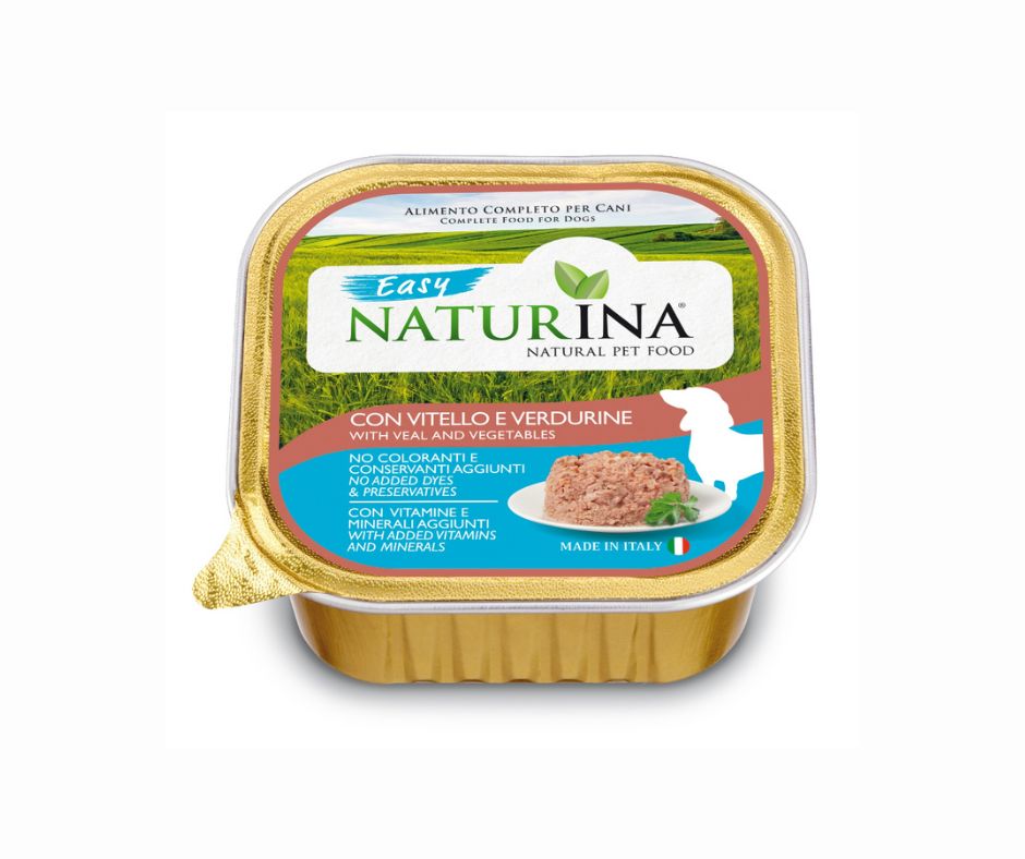 Naturina Easy Vitello e Verdurine 150g Vaschetta per Cani - Animaliapet