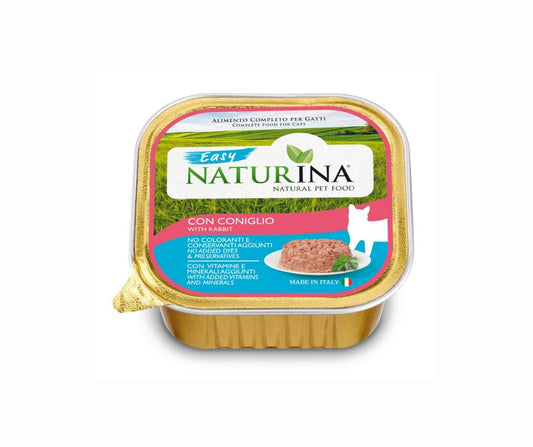 Naturina Easy Coniglio 100g Vaschetta per Gatti - Animaliapet