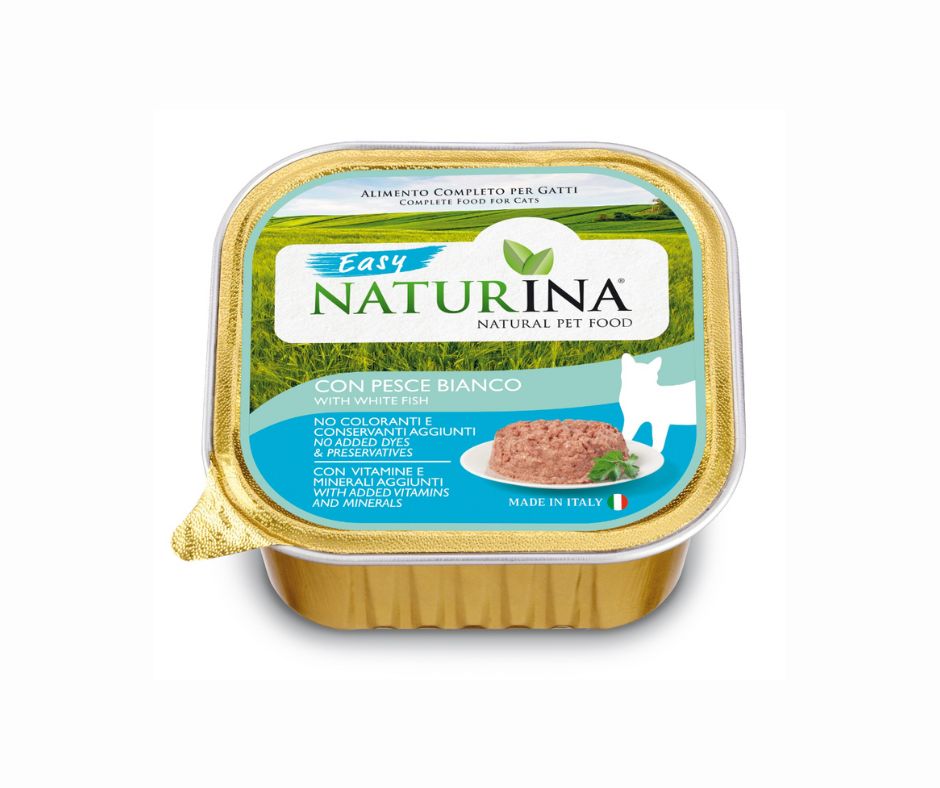 Naturina Easy Pesce Bianco 100g Vaschetta per Gatti - Animaliapet