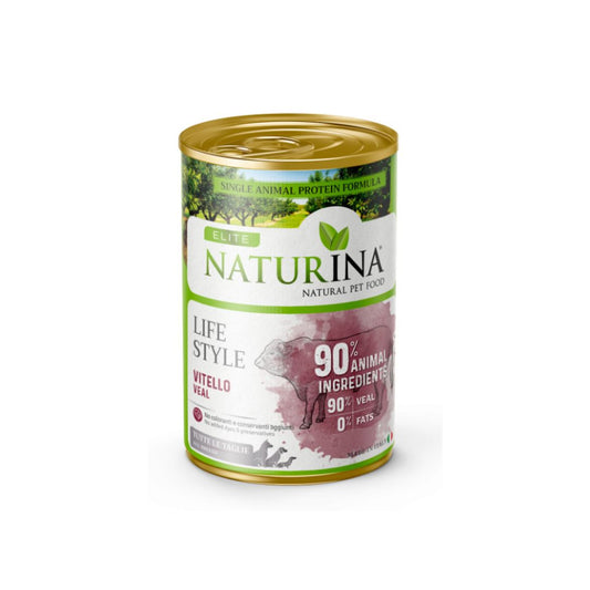 Naturina Elite Life Style Vitello 400g Lattina Cani Naturina