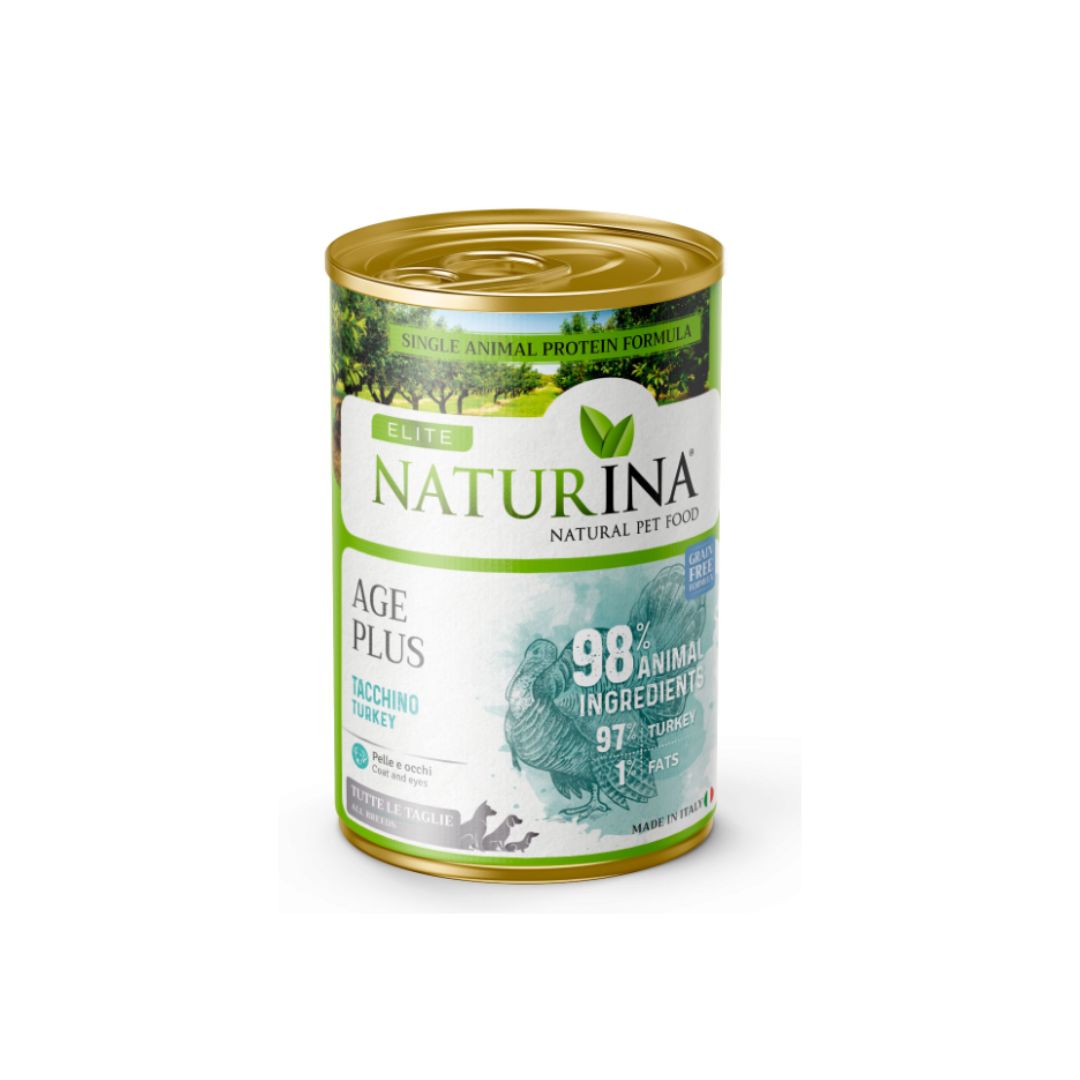 Naturina Elite Age Plus Tacchino 400g Lattina Cani - Animaliapet