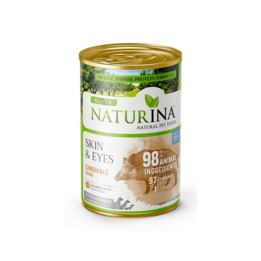 Naturina Elite Skin e Eyes Cinghiale 400g Lattina Cani Naturina