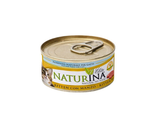 Naturina Elite Kitten Manzo 70g Lattina Gattini - Animaliapet