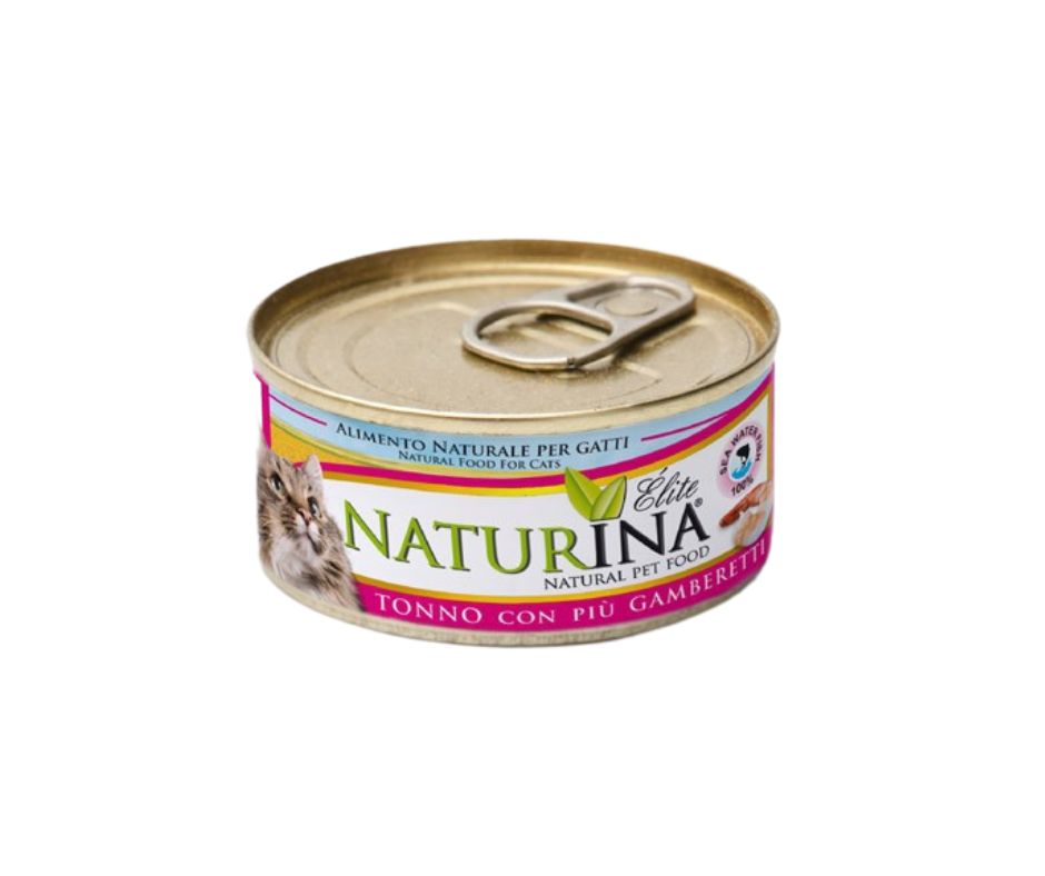 Naturina Elite Tonno e Gamberetti 70g Lattina Gatti - Animaliapet