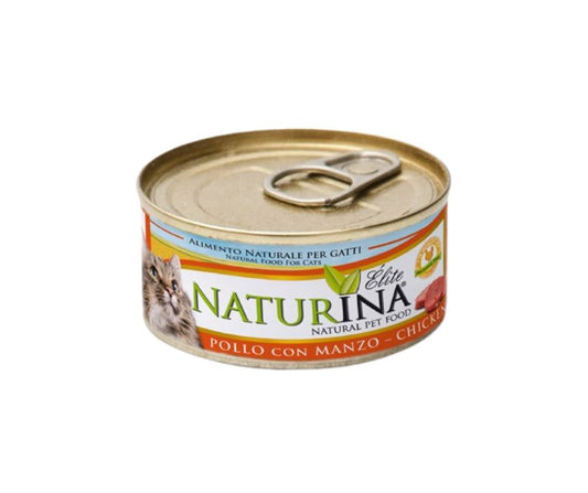 Naturina Elite Pollo e Manzo 70g Lattina Gatti - Animaliapet