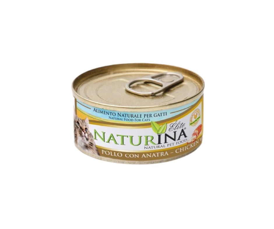 Naturina Elite Pollo e Anatra 70g Lattina Gatti - Animaliapet