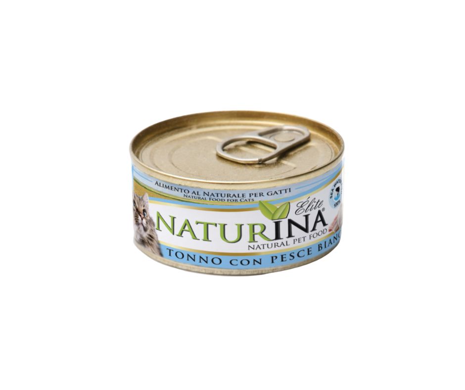 Naturina Elite Tonno e Pesce Bianco 70g Lattina Gatti - Animaliapet