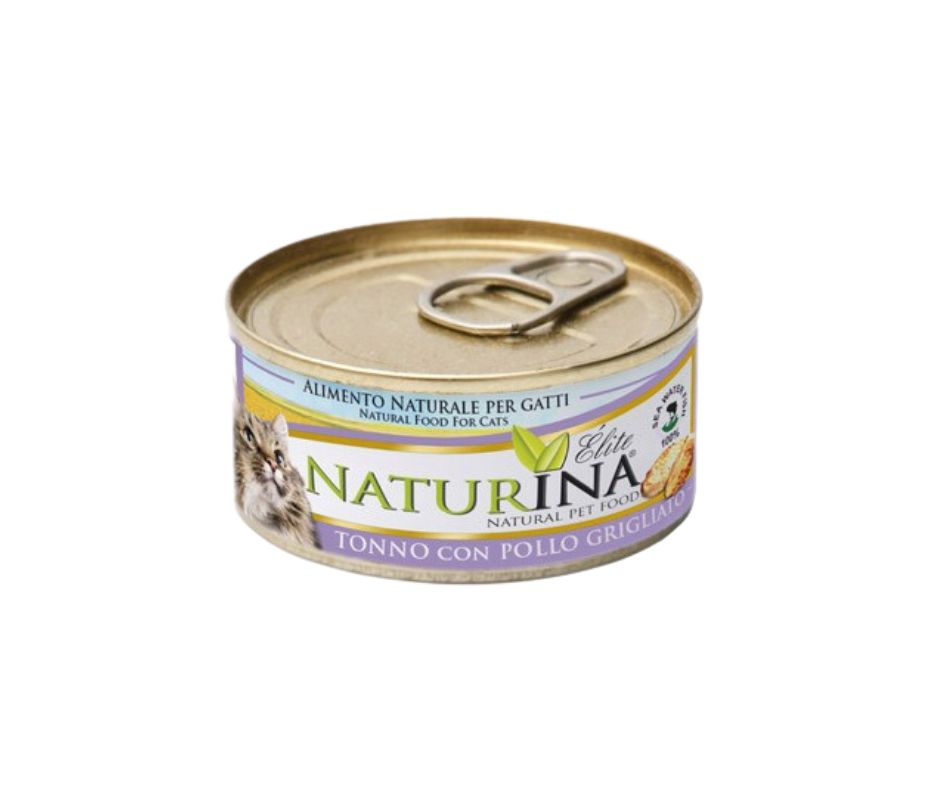 Naturina Elite Tonno e Pollo Grigliato 70g Lattina Gatti - Animaliapet