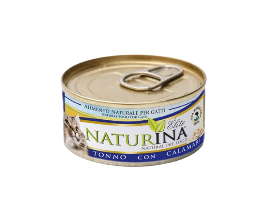 Naturina Elite Tonno e Calamari 70g Lattina Gatti - Animaliapet