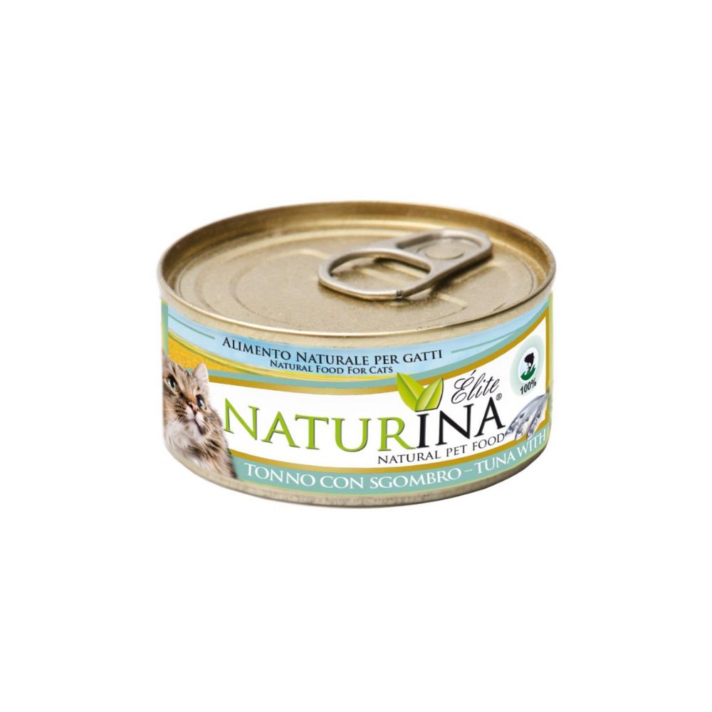 Naturina Elite Tonno e Sgombro 70g Lattina Gatti - Animaliapet