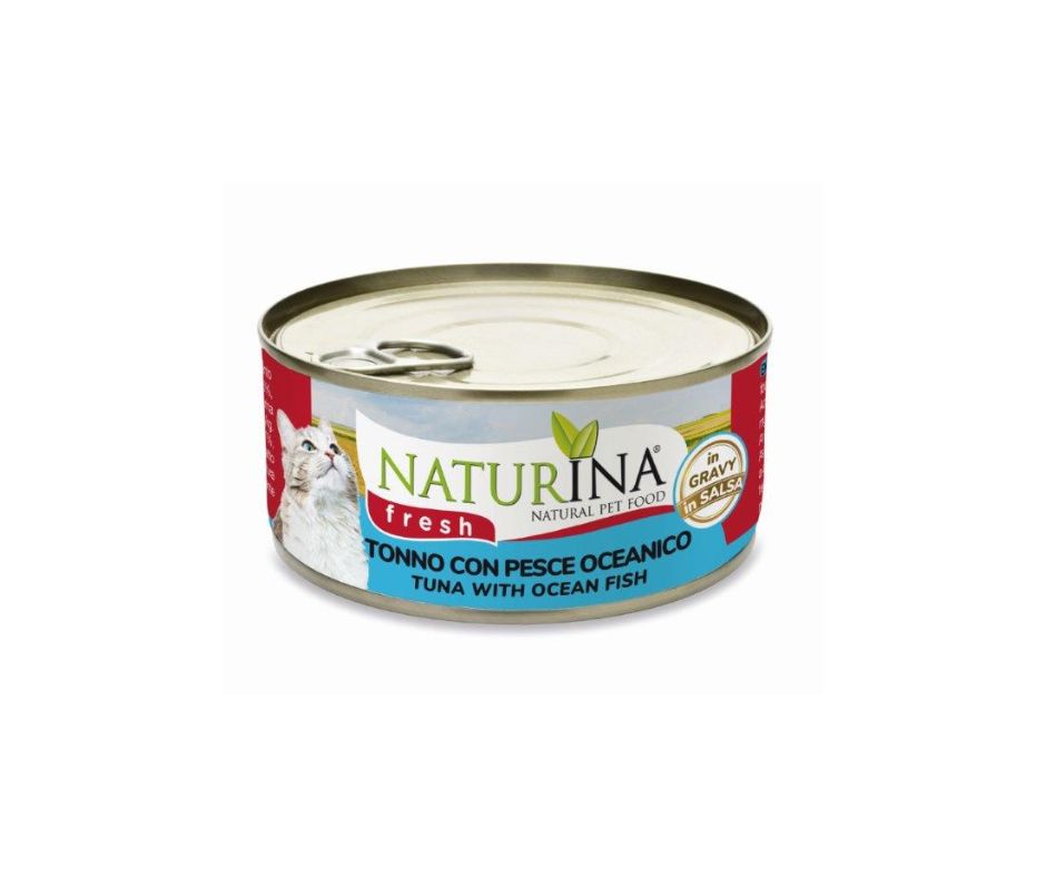 Naturina Fresh Tonno e Pesce Oceanico 70g Lattina Gatti - Animaliapet