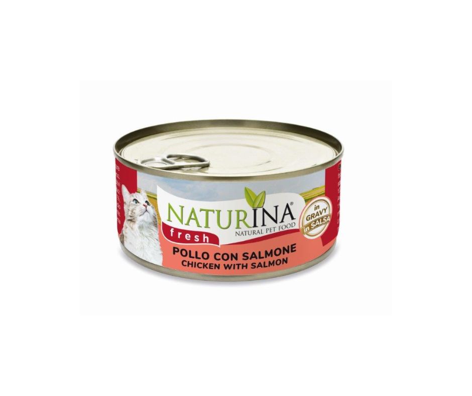 Naturina Fresh Pollo e Salmone 70g Lattina Gatti - Animaliapet