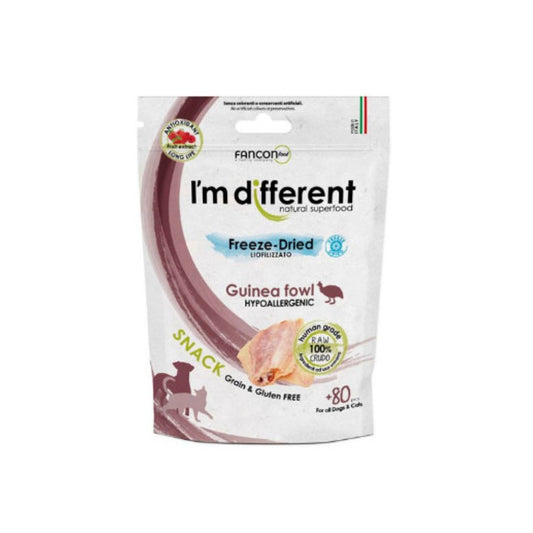 Im Different Freeze-Dried Liofilizzato a Faraona Snack 40g per Cani e Gatti