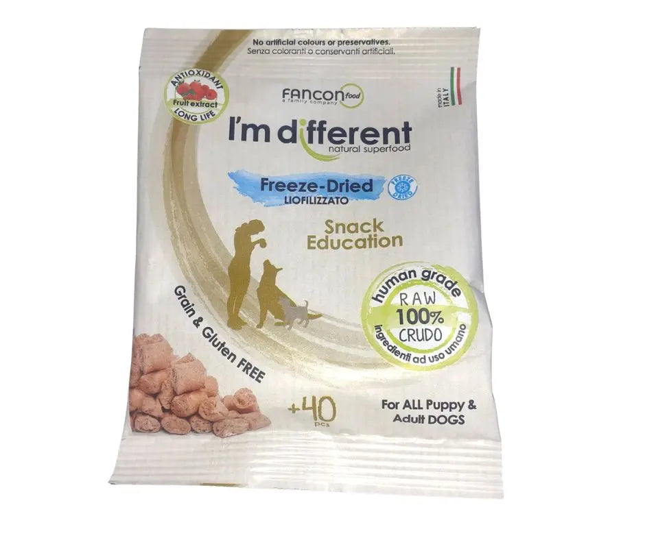 Im Different Freeze-Diried Liofilizzato Snack Education 20g Puppy e Adult Dogs - Animaliapet