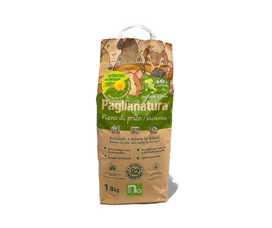 Paglianatura Fieno di Prato con Tarassaco per Roditori Confezione da 1,3kg - Animaliapet