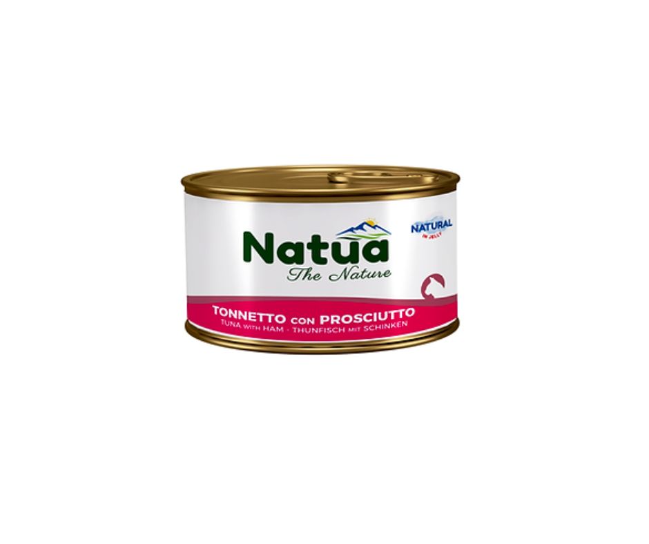 Natua Natural Tonnetto e Prosciutto in Jelly Lattina 85g Gatti - Animaliapet