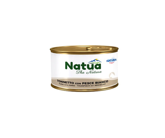 Natua Natural Tonnetto e Pesce Bianco in Jelly Lattina 85g Gatti - Animaliapet