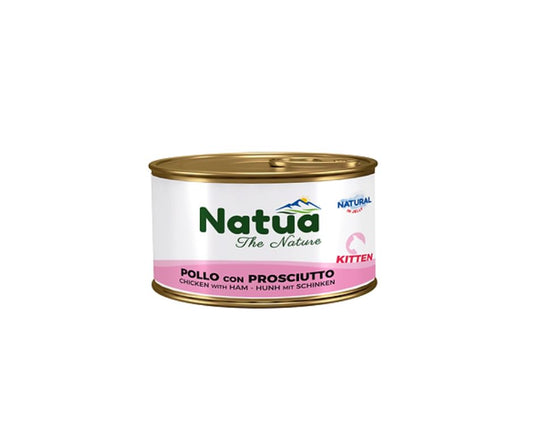 Natua Natural Pollo e Prosciutto in Jelly Lattina 85g Kitten - Animaliapet