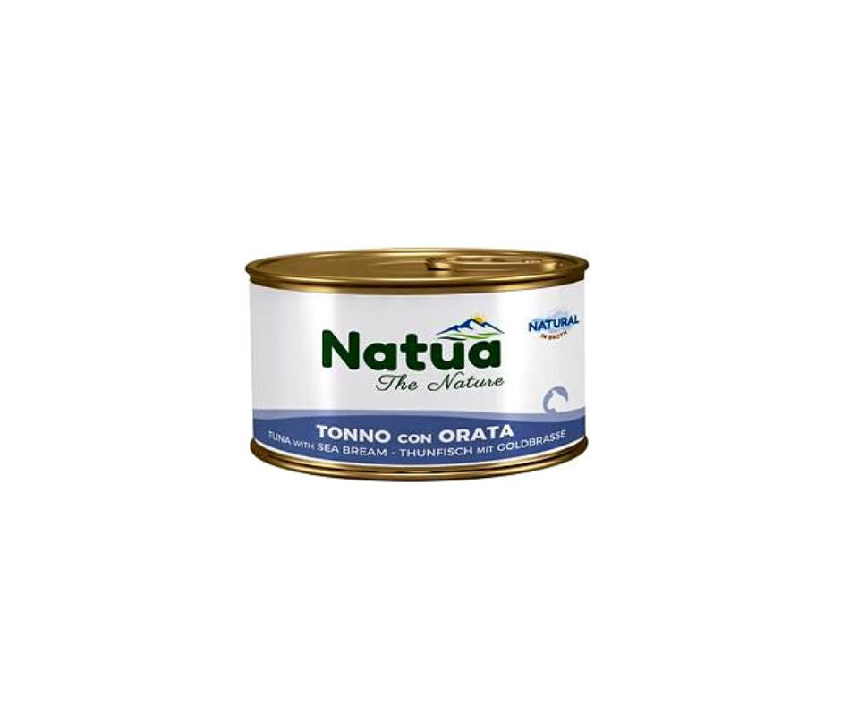 Natua Natural Tonno e Orata in Brodo Lattina 85g Gatti - Animaliapet