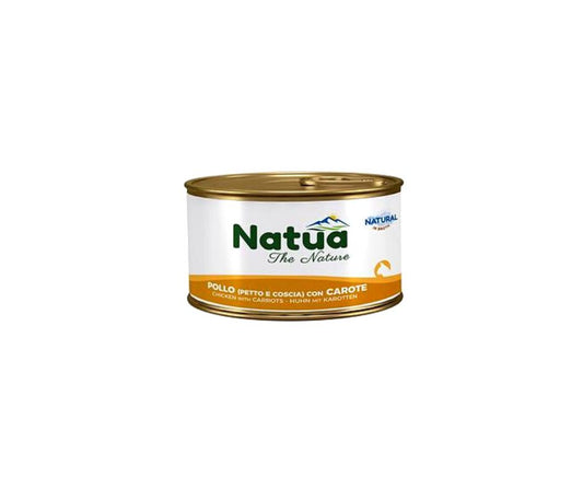 Natua Natural Pollo e Carote in Brodo Lattina 85g Gatti - Animaliapet