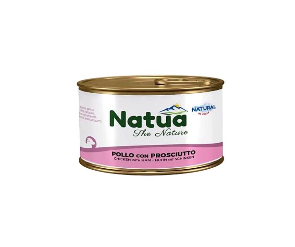 Natua Natural Pollo e Prosciutto in Jelly Lattina 150g Cani Natua