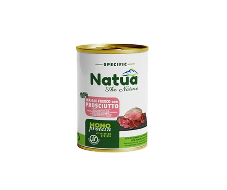 Natua Specific Maiale con Prosciutto Monoprotein Lattina 400g Cani - Animaliapet