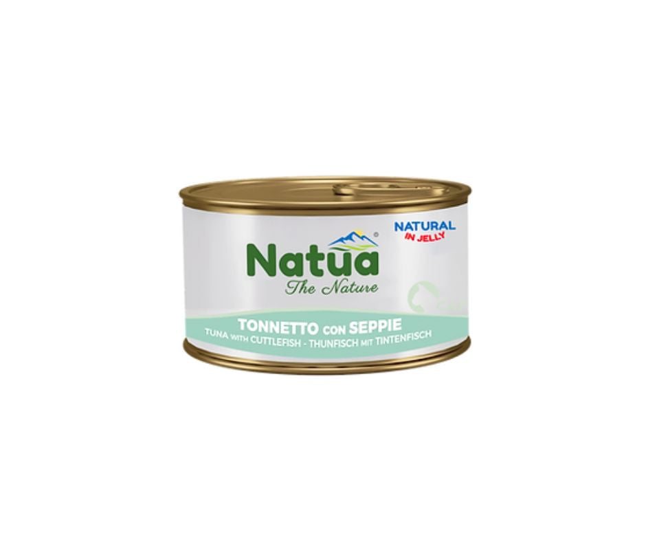 Natua Natural Tonnetto e Seppie in Jelly Lattina 85g Gatti - Animaliapet