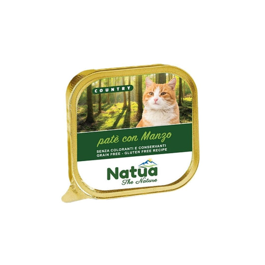 Natua Country Manzo in Patè Vaschetta 100g Gatti - Animaliapet