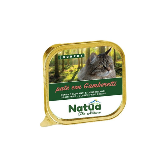 Natua Country Gamberetti in Patè Vaschetta 100g Gatti - Animaliapet