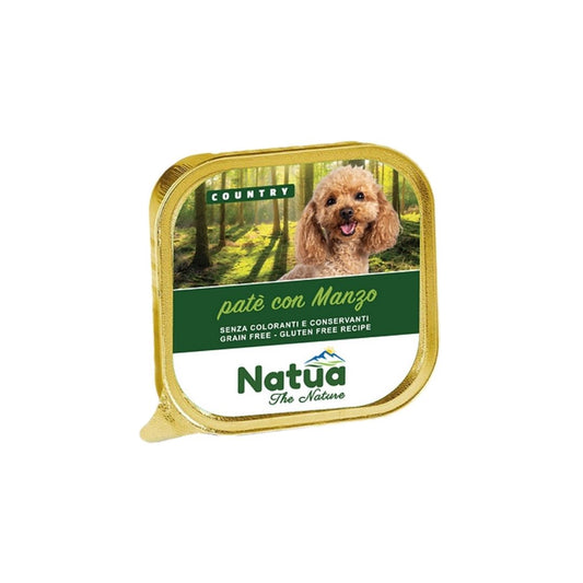 Natua Country Manzo in Patè Vaschetta 100g Cani - Animaliapet