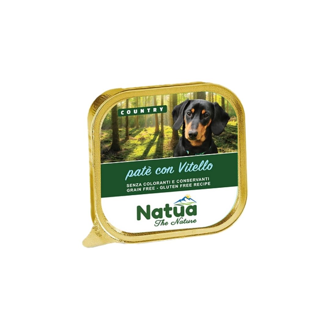 Natua Country Vitello in Patè Vaschetta 100g Cani - Animaliapet