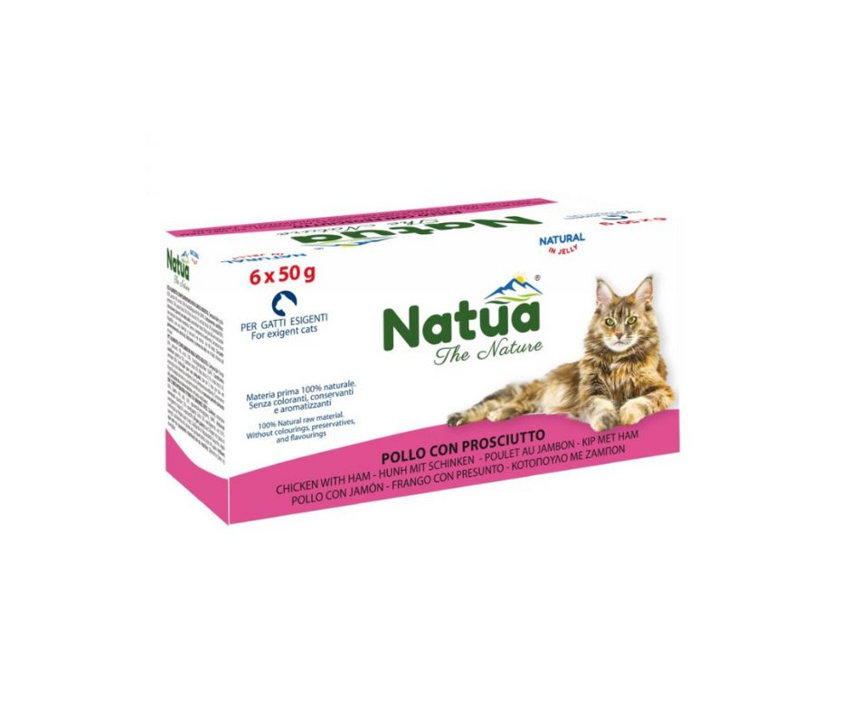 Natua Multipack Pollo e Prosciutto in Jelly Lattina 6x50g Gatti - Animaliapet