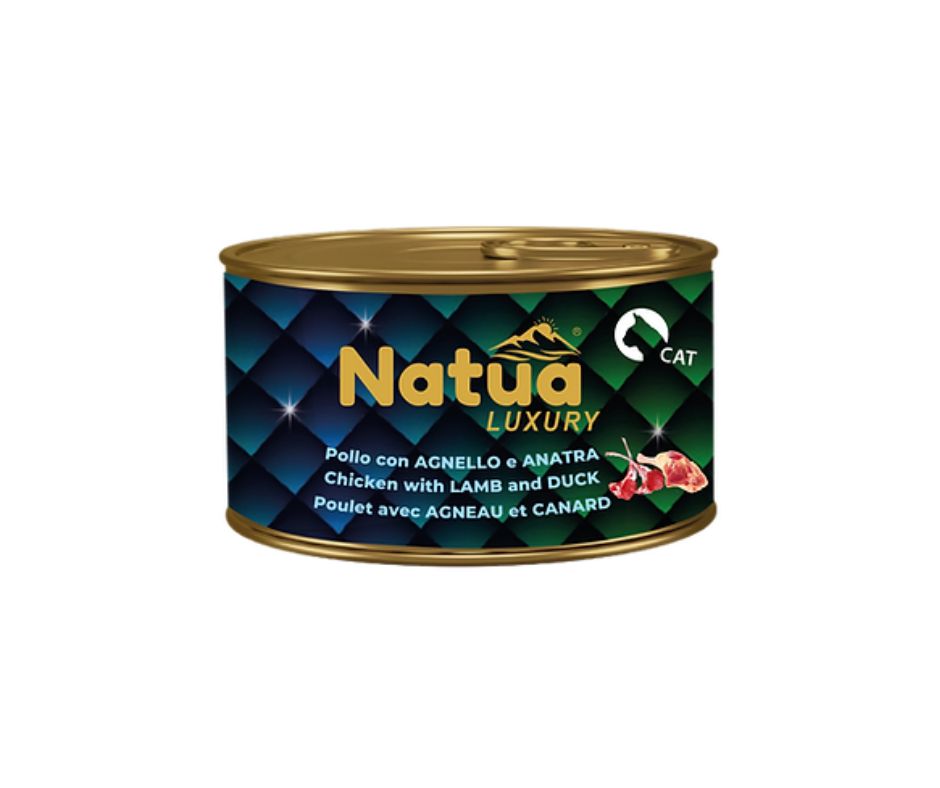 Natua Luxury Pollo Agnello e Anatra Lattina 85g Gatti - Animaliapet