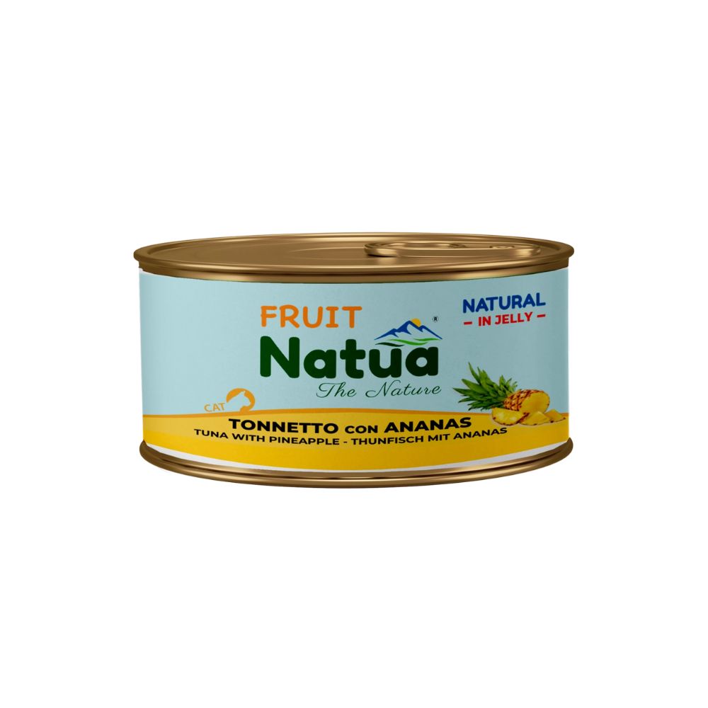 Natua Natural Fruit Tonnetto e Ananas in Jelly Lattina 85g Gatti