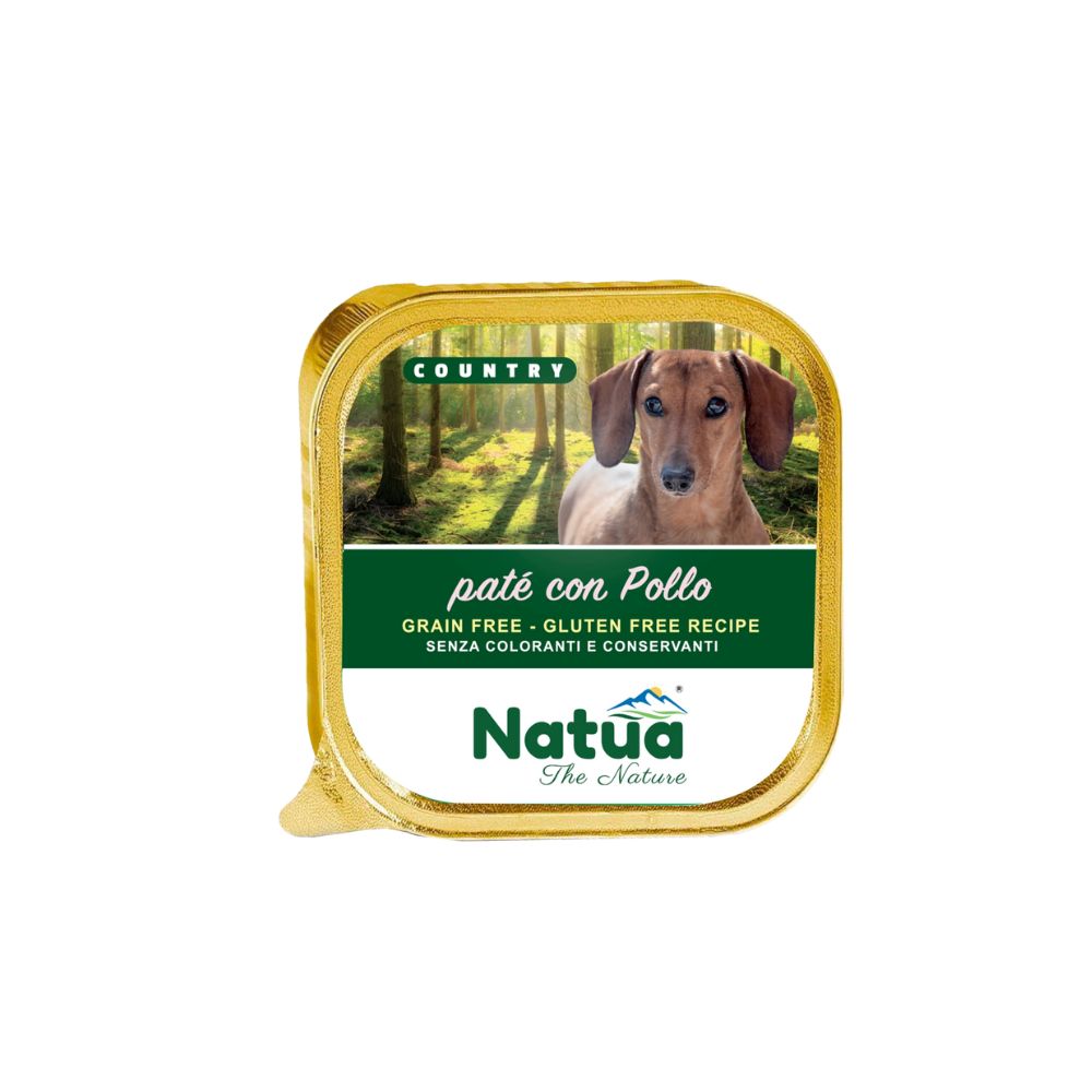 Natua Country Pollo in Patè Vaschetta 100g Cani