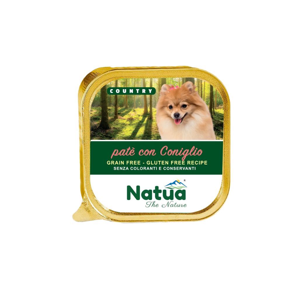 Natua Country Coniglio in Patè Vaschetta 100g Cani