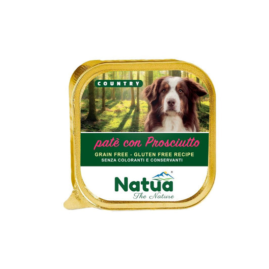 Natua Country Prosciutto in Patè Vaschetta 300g Cani