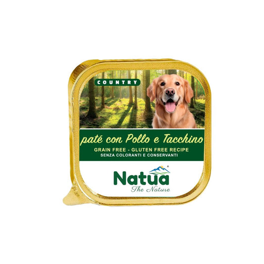 Natua Country Pollo e Tacchino in Patè Vaschetta 300g Cani