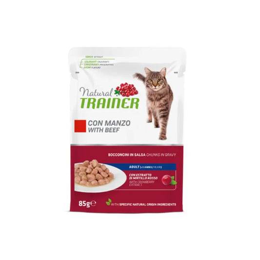 Trainer Natural Bocconcini di Manzo 85g Bustina Gatti Adulti - Animaliapet