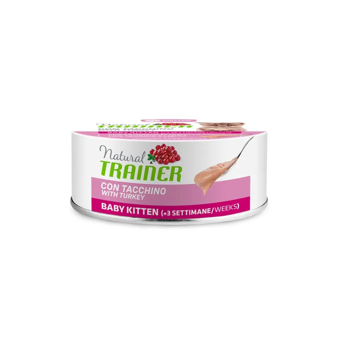 Trainer Natural Baby Kitten con Tacchino Lattina Gattini 80gLattina Umido GattiAnimaliapet