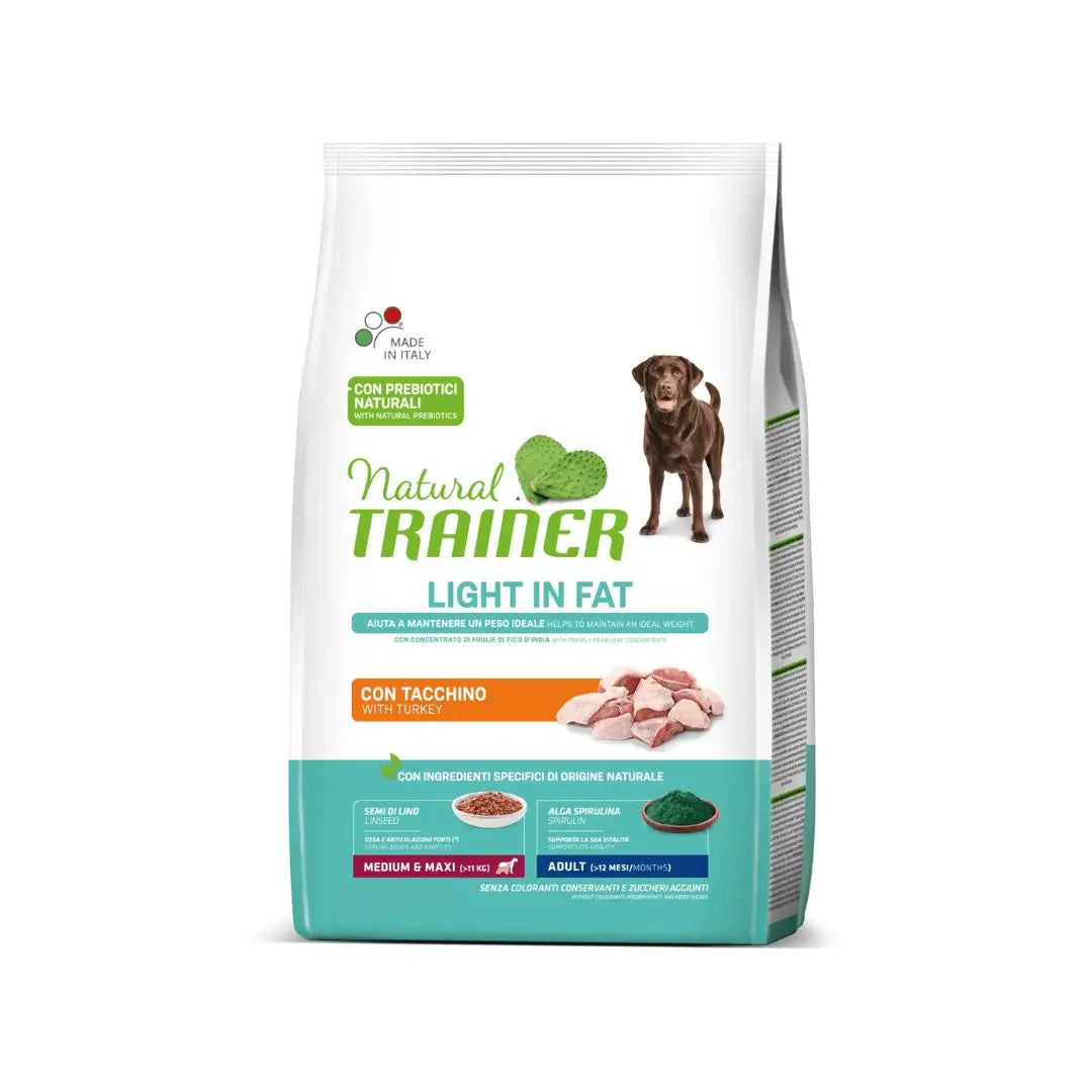 Trainer Ideal Weight Tacchino 3kg Crocchette Cani Medium Maxi Adult - Animaliapet