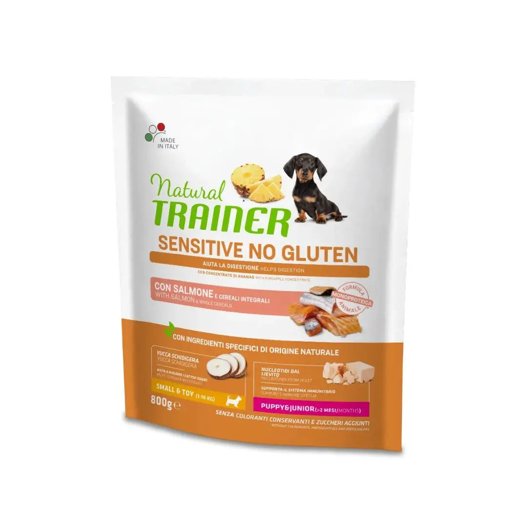 Trainer Sensitive Salmone Puppy e Junior 800g Crocchette Cani Small e Crocchette CaniAnimaliapet