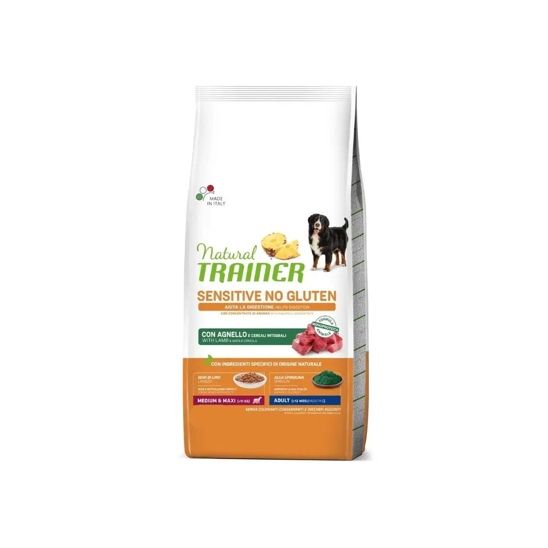 Trainer Sensitive Agnello Medium Maxi 3Kg Crocchette Cani Adulti - Animaliapet