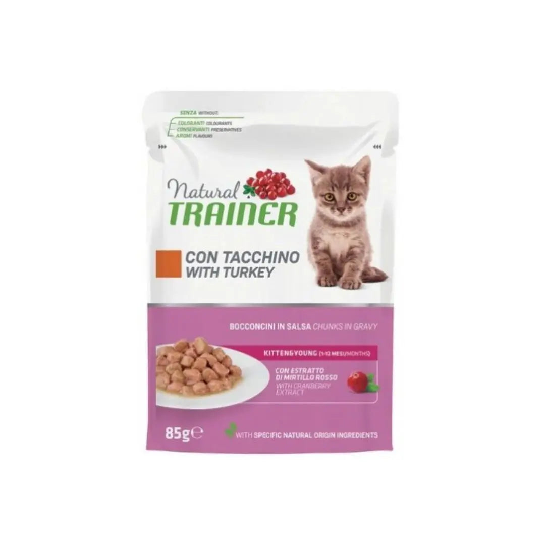 Trainer Natural Kitten e Young Tacchino 85g Bustina Gattini - Animaliapet